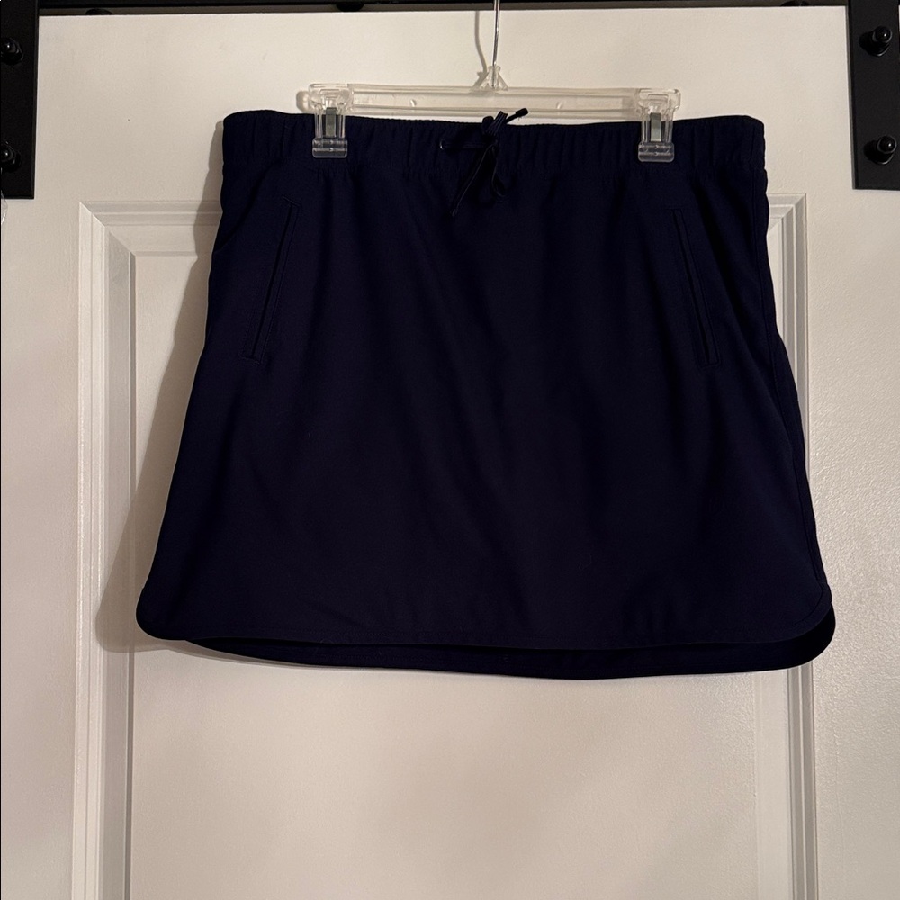 Navy Athletic Skort with Drawstring
